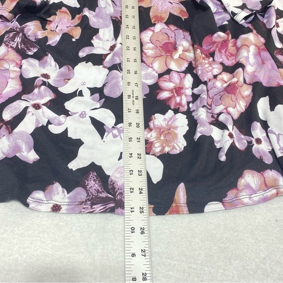 Elie McCarthy Blouse Women’s M Multicolor Floral Faux Two Piece Layered Top - Picture 10 of 10